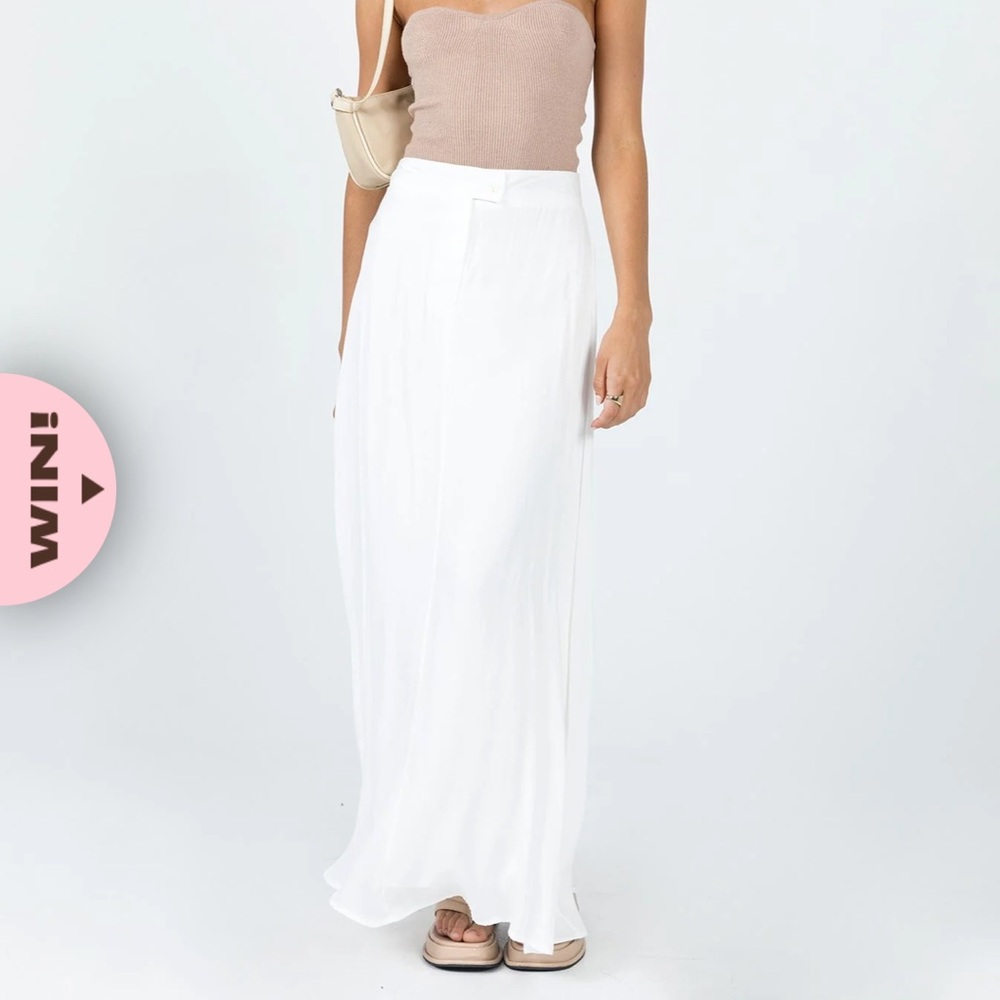 Princess Polly Kordin Maxi Skirt White